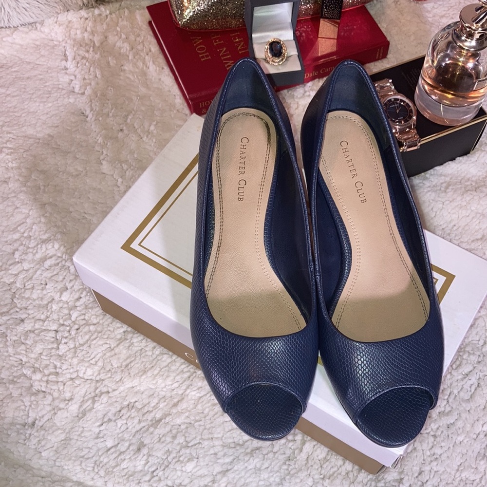 Charter Club Peep Toe Wedge Pumps